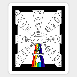 Space Jesus Interglactic nativty scene Sticker